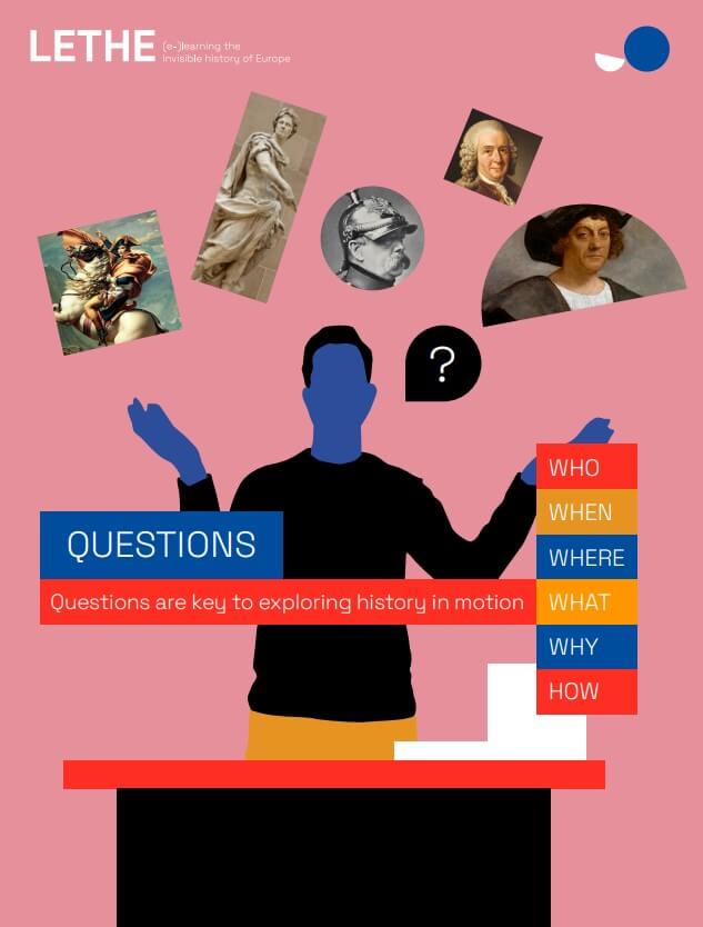 Pster que representa una de las ideas clave del proyecto LETHE (preguntas)