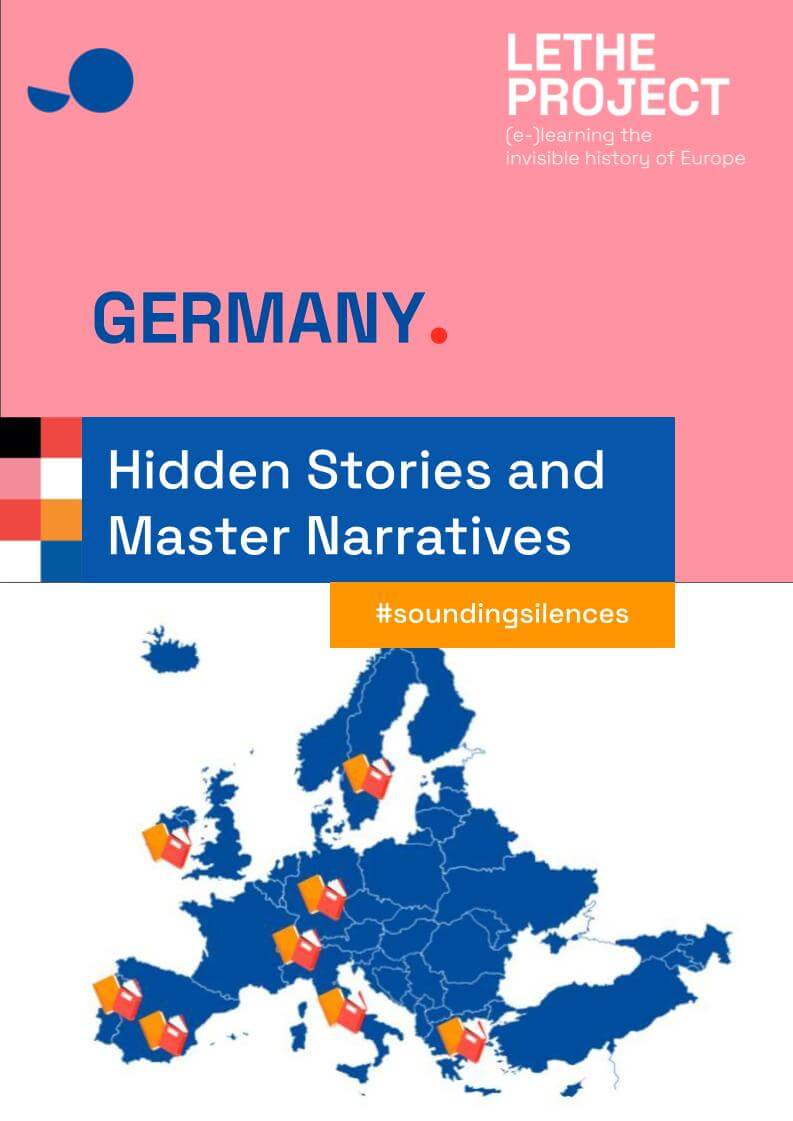 Mapa de Europa con indicacin de procedencia de las narrativas maestras a analizar (Alemania)
