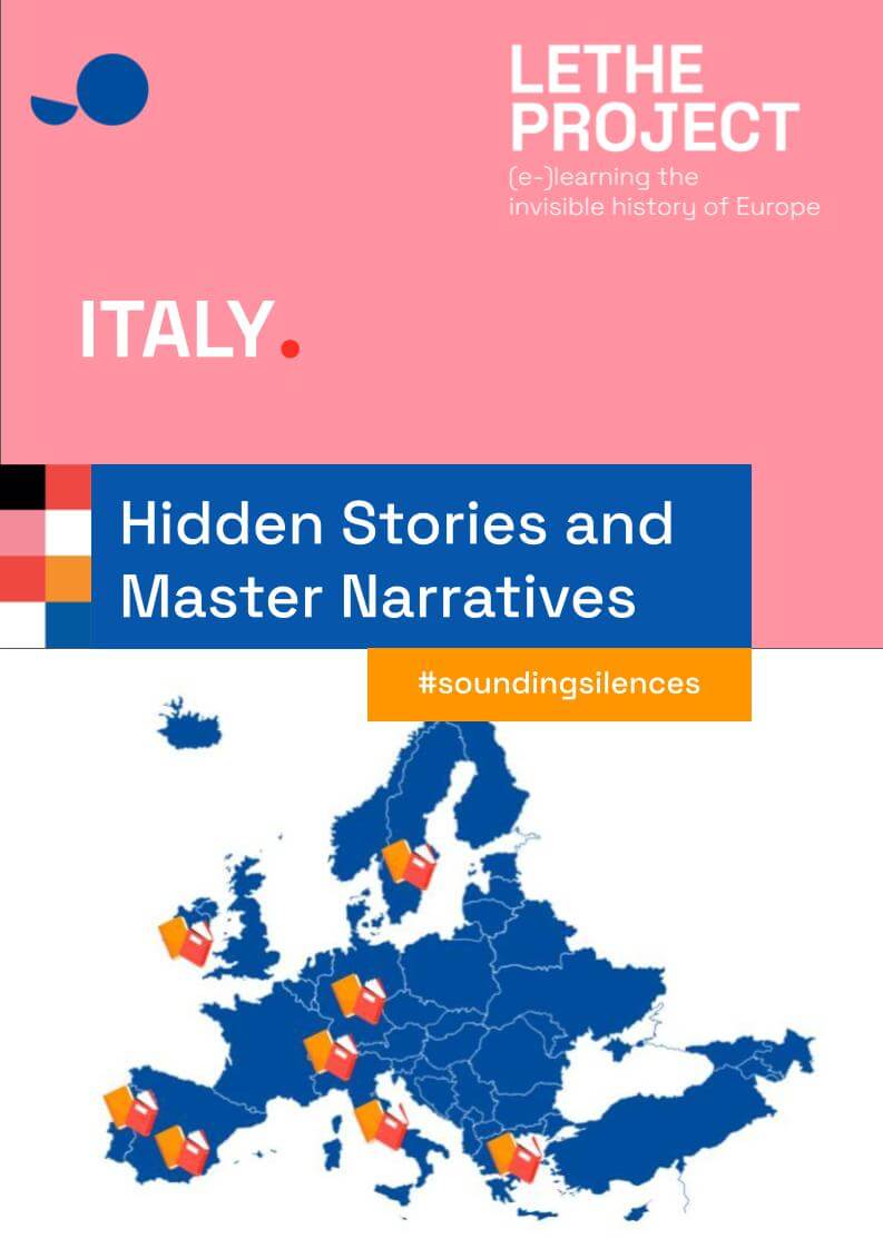 Mapa de Europa con indicacin de procedencia de las narrativas maestras a analizar (Italia)