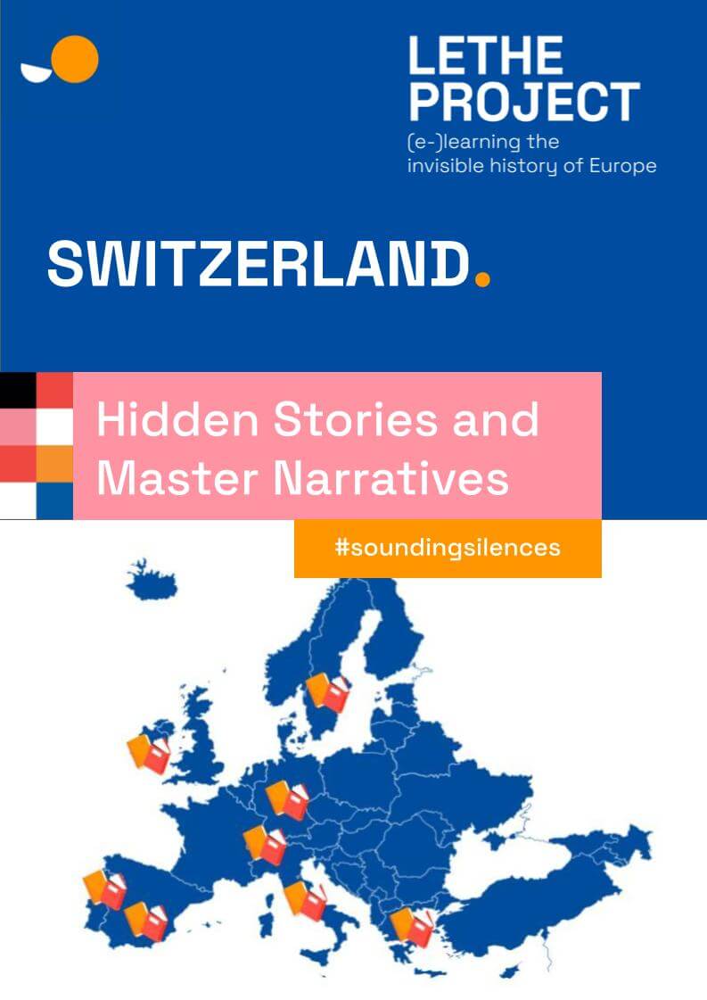 Mapa de Europa con indicacin de procedencia de las narrativas maestras a analizar (Suiza)